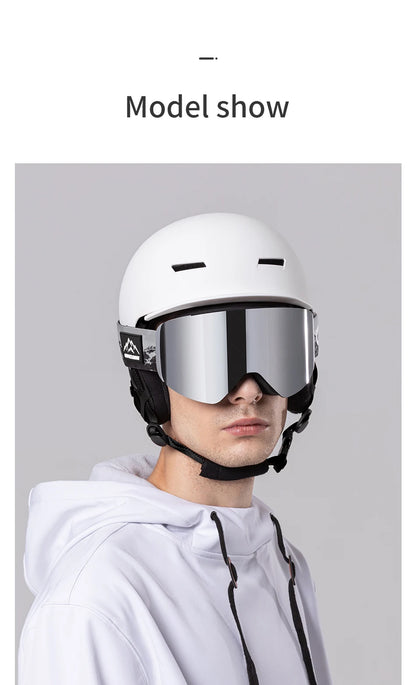 COPOZZ Winter Professional Men Women Ski Goggles Set Magnetic Quick-Change Double Layers Anti-Fog Snowboard Goggles Adults