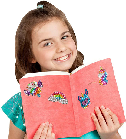 12 Create Big Gem Diamond Painting Sticker Kit Art Craft Girls Boys Unicorn Animal Sealife Magical Mosaic Dot Sticky Toys Gifts ALPENZO