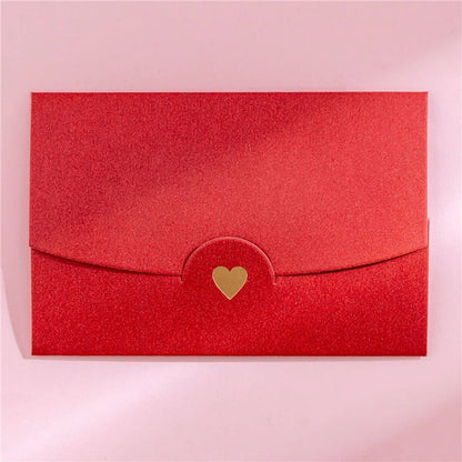 (10 Pieces/Lot) 10.5CM*7CM Small Greeting Card Name Card Envelope Hot Stamping Love Pearlescent Paper Mini Envelopes ALPENZO