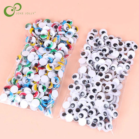 100pcs/200pcs Self-adhesive Googly Wiggle Eyes for DIY Scrapbooking Crafts Projects DIY Dolls Accessories Eyes Handmade Toys GYH ALPENZO