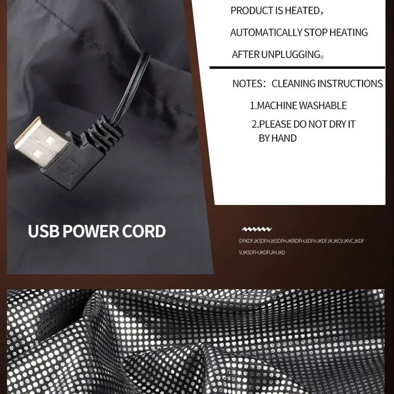 9 Heated Vest Zones Electric Heated Jackets Men Women Sportswear Heated Coat Graphene Heat Coat USB Heating Jacket For Camping ALPENZO