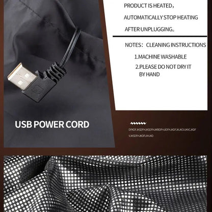 9 Heated Vest Zones Electric Heated Jackets Men Women Sportswear Heated Coat Graphene Heat Coat USB Heating Jacket For Camping ALPENZO