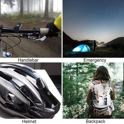 USB Rechargeable Bike Lights Set Bicycle Front Light Rear Lamp Easy to Install 3 Modes Headlight Taillight Cycling Accessories