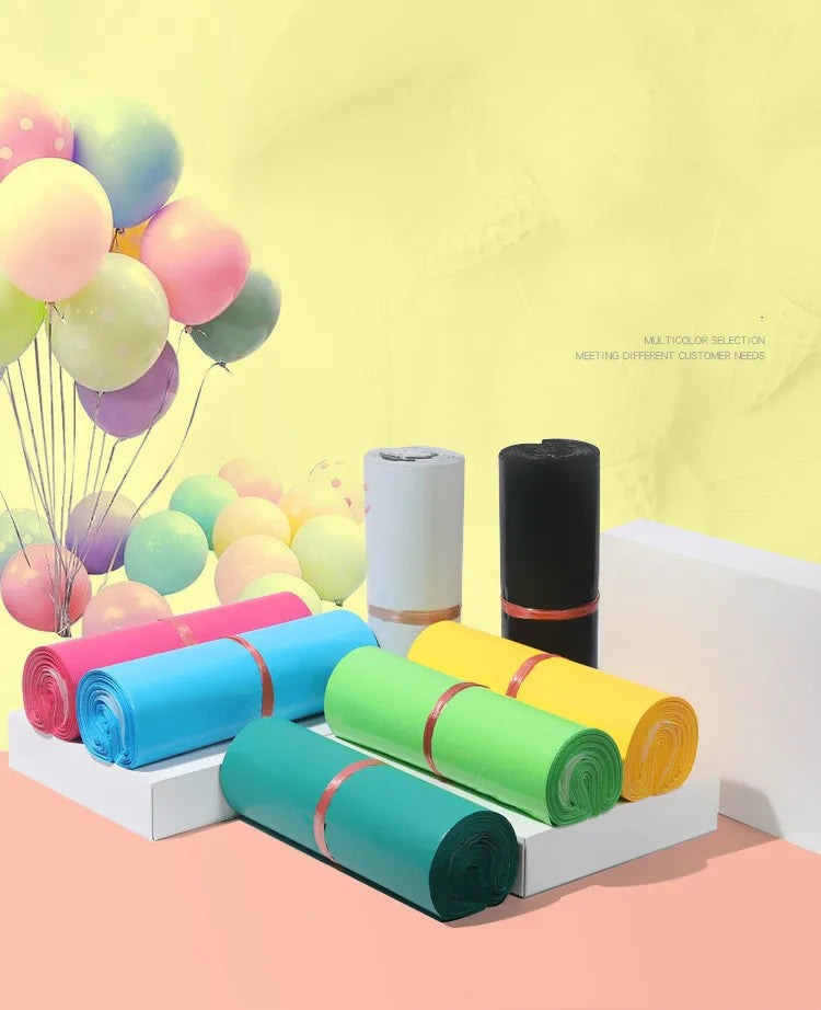 INPLUSTOP Pink Poly Express Mailing Pouch THANK YOU Clothing Opaque Courier Parcel Bag Envelope Logistics Storage Bags ALPENZO