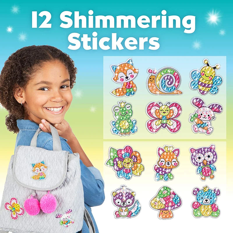 12 Create Big Gem Diamond Painting Sticker Kit Art Craft Girls Boys Unicorn Animal Sealife Magical Mosaic Dot Sticky Toys Gifts ALPENZO