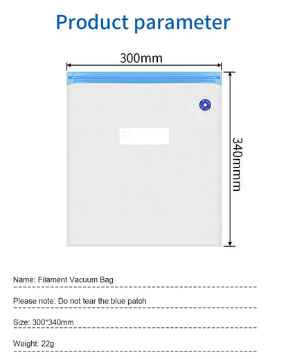PLA ABS TPU PETG Filament Vacuum Bag With Handle Air Pump 3D Printer Filaments Storage Bag Dryer Keep 3D Printing Accessories - ALPENZO