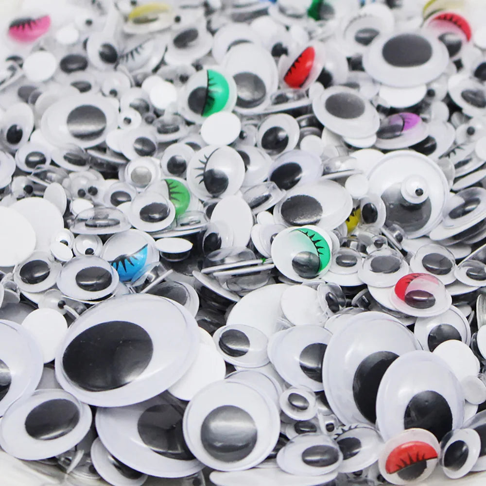 100pcs/200pcs Self-adhesive Googly Wiggle Eyes for DIY Scrapbooking Crafts Projects DIY Dolls Accessories Eyes Handmade Toys GYH ALPENZO