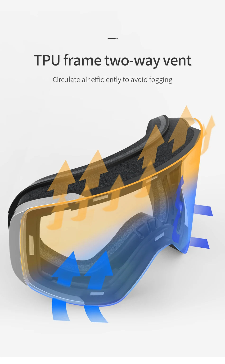 COPOZZ Winter Professional Men Women Ski Goggles Set Magnetic Quick-Change Double Layers Anti-Fog Snowboard Goggles Adults