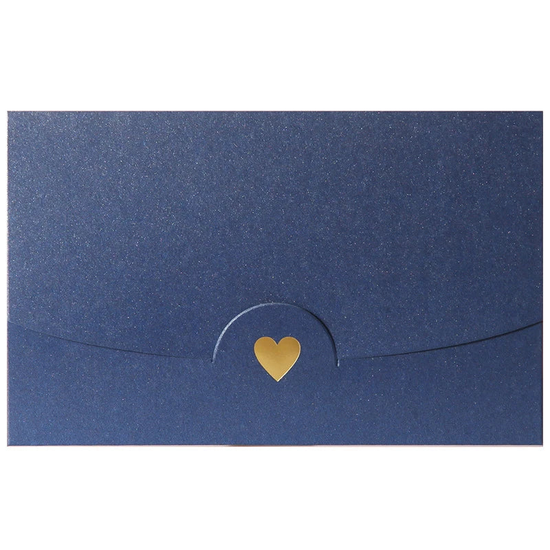 (10 Pieces/Lot) 10.5CM*7CM Small Greeting Card Name Card Envelope Hot Stamping Love Pearlescent Paper Mini Envelopes ALPENZO