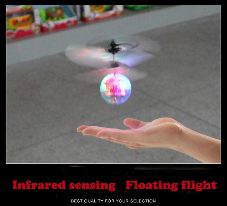 LED Flying Ball Infrared Induction Aircraft Gesture Control Toys Luminous Flight Balls Electronic Colorful Light Mini Helicopter ALPENZO