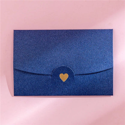 (10 Pieces/Lot) 10.5CM*7CM Small Greeting Card Name Card Envelope Hot Stamping Love Pearlescent Paper Mini Envelopes ALPENZO