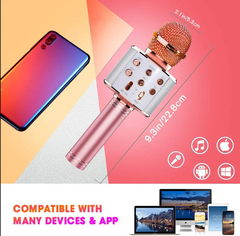 Fun Toys for 4-15 Year Old Girls, Handheld Karaoke Microphone for Kids Birthday Xmas Gifts for 8 9 10 11 Years Old Boys Girl ALPENZO