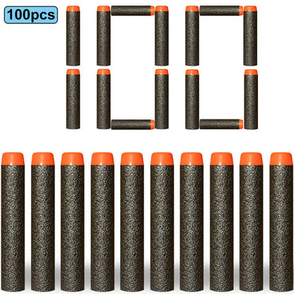 7.2cm 100pcs For Nerf Soft Bullets Darts Round Head Refill Sponge Darts Kids Children Toy Gun Bullets For NERF N-Strike Blasters ALPENZO