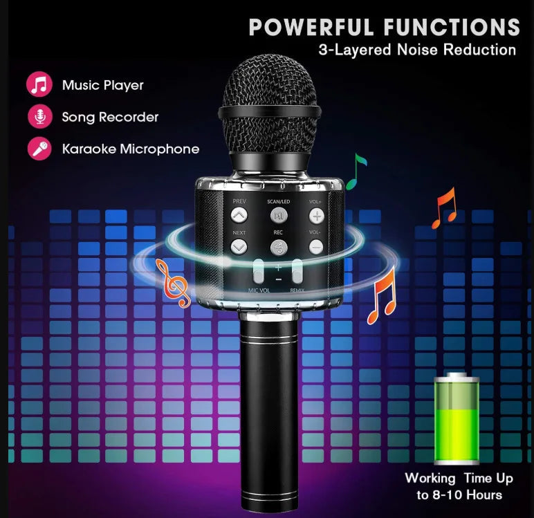 Fun Toys for 4-15 Year Old Girls, Handheld Karaoke Microphone for Kids Birthday Xmas Gifts for 8 9 10 11 Years Old Boys Girl ALPENZO