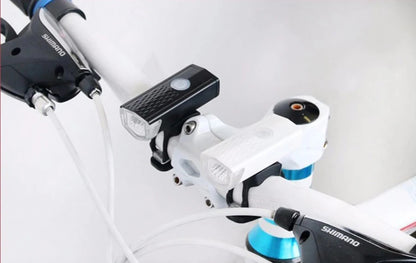 USB Rechargeable Bike Lights Set Bicycle Front Light Rear Lamp Easy to Install 3 Modes Headlight Taillight Cycling Accessories