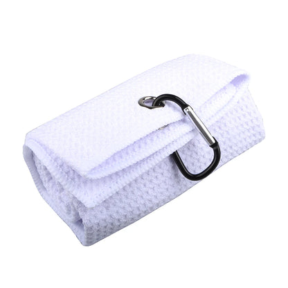 40x60cm Golf Towel With Hook 5 Colors Microfiber Fabric For Golf lovers Duty Clip Carabiner Accessories Free shipping Dorp ship
