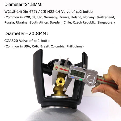 Soda Maker To External Co2 Tank Adapter and Hose Kit Fit Sodastream & W21.8-14 Or CGA320 With Quick Disconnect