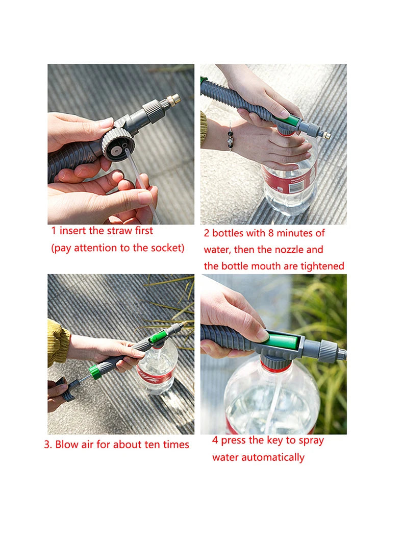 High Pressure Air Pump Manual Sprayer Adjustable Drink Bottle Spray Head Nozzle Garden Watering Tool Sprayer Agriculture Tools - ALPENZO