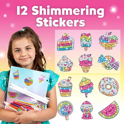 12 Create Big Gem Diamond Painting Sticker Kit Art Craft Girls Boys Unicorn Animal Sealife Magical Mosaic Dot Sticky Toys Gifts ALPENZO