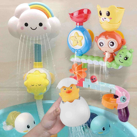 QWZ Baby Cartoon Monkey Classic Shower Bath Toy Animal Sprinkle Bathroom Swimming Bathing Shower Educational Toys For Kid Gift ALPENZO