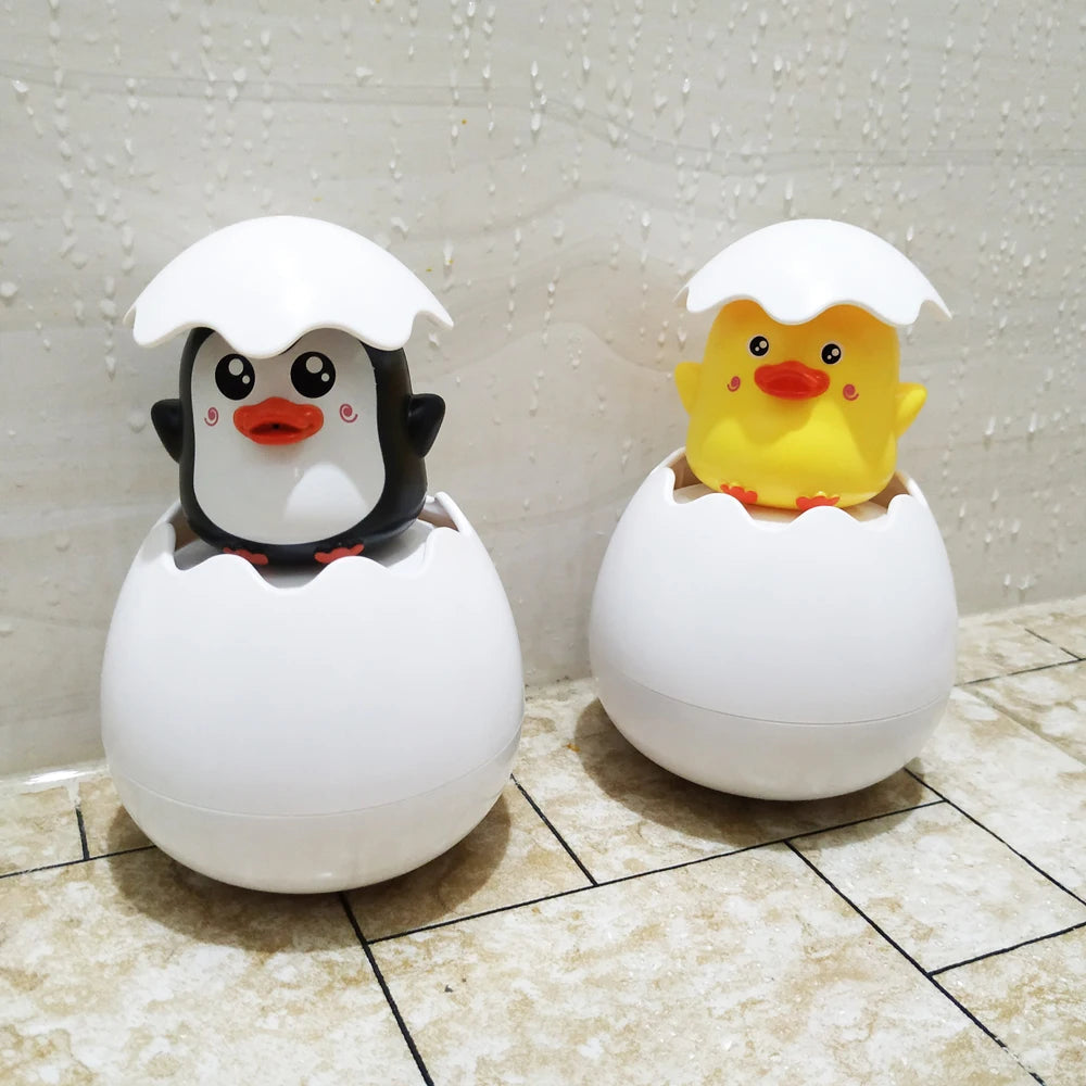 Baby Bathing Toy Kids Cute Duck Penguin Egg Water Spray Sprinkler Bathroom Sprinkling Shower Swimming Water Toys For Kids Gift ALPENZO