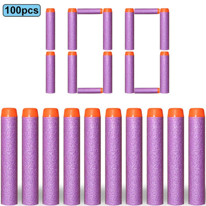 7.2cm 100pcs For Nerf Soft Bullets Darts Round Head Refill Sponge Darts Kids Children Toy Gun Bullets For NERF N-Strike Blasters ALPENZO