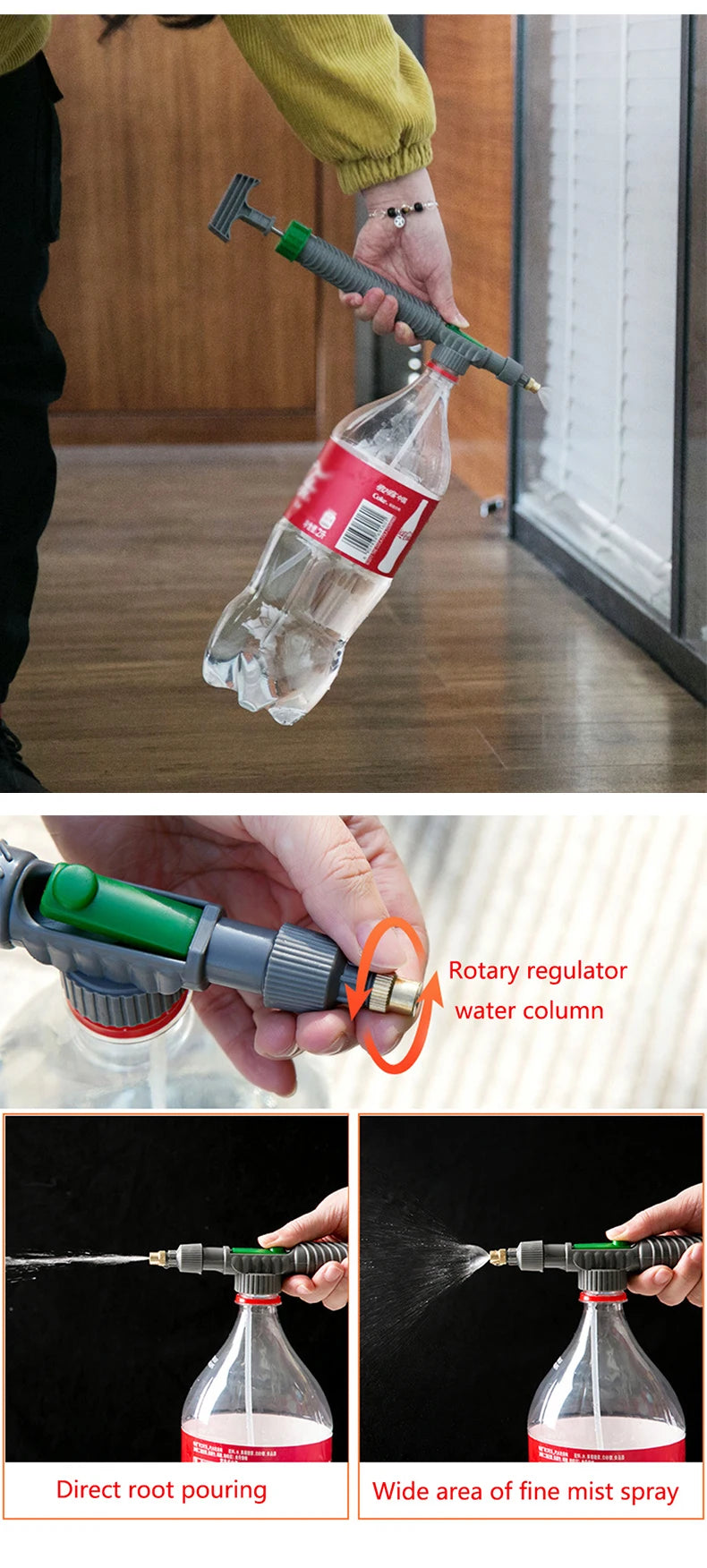 High Pressure Air Pump Manual Sprayer Adjustable Drink Bottle Spray Head Nozzle Garden Watering Tool Sprayer Agriculture Tools - ALPENZO