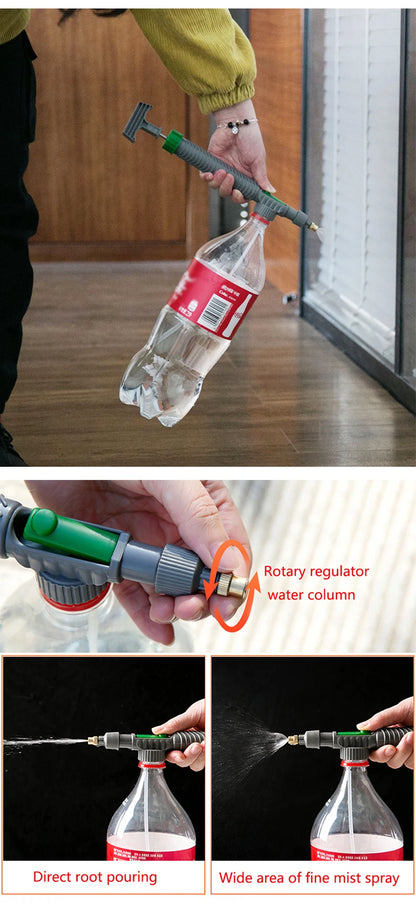 High Pressure Air Pump Manual Sprayer Adjustable Drink Bottle Spray Head Nozzle Garden Watering Tool Sprayer Agriculture Tools - ALPENZO