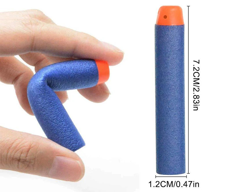 7.2cm 100pcs For Nerf Soft Bullets Darts Round Head Refill Sponge Darts Kids Children Toy Gun Bullets For NERF N-Strike Blasters ALPENZO