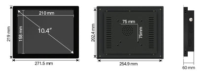 10" 12" 15 Inch Industrial Computer All In One PC Mini Tablet Panel With Resistive Touch Screen Intel Core i3 with Win 10 PRO - ALPENZO