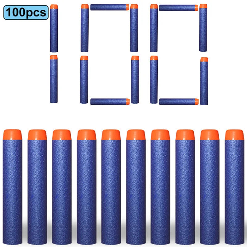 7.2cm 100pcs For Nerf Soft Bullets Darts Round Head Refill Sponge Darts Kids Children Toy Gun Bullets For NERF N-Strike Blasters ALPENZO
