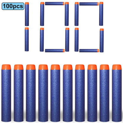 7.2cm 100pcs For Nerf Soft Bullets Darts Round Head Refill Sponge Darts Kids Children Toy Gun Bullets For NERF N-Strike Blasters ALPENZO