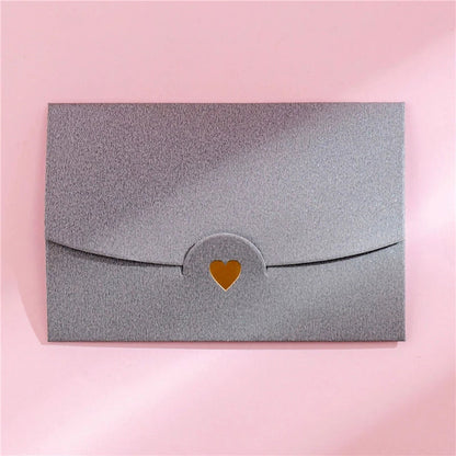 (10 Pieces/Lot) 10.5CM*7CM Small Greeting Card Name Card Envelope Hot Stamping Love Pearlescent Paper Mini Envelopes ALPENZO