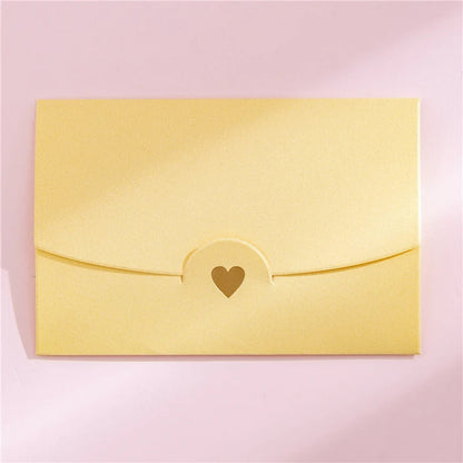 (10 Pieces/Lot) 10.5CM*7CM Small Greeting Card Name Card Envelope Hot Stamping Love Pearlescent Paper Mini Envelopes ALPENZO