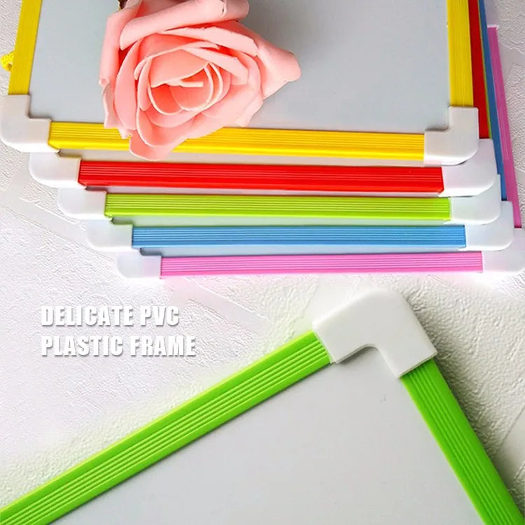 1 pc Kids Whiteboard Dry Wipe Board 5 Colors Frame Mini Drawing Magnetic White board Small Hanging Erase Boards With Pen ALPENZO