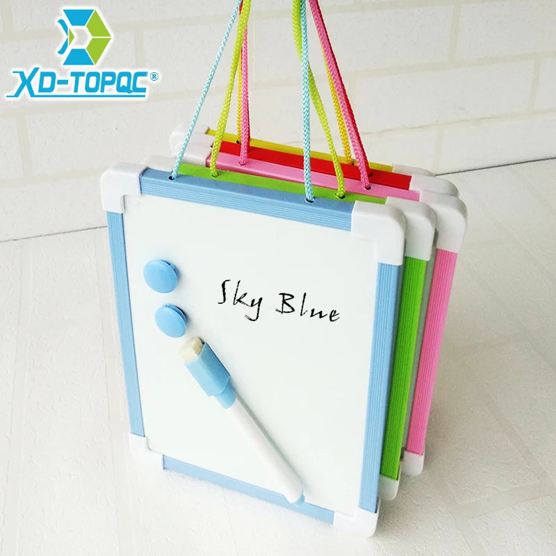1 pc Kids Whiteboard Dry Wipe Board 5 Colors Frame Mini Drawing Magnetic White board Small Hanging Erase Boards With Pen ALPENZO