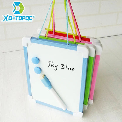 1 pc Kids Whiteboard Dry Wipe Board 5 Colors Frame Mini Drawing Magnetic White board Small Hanging Erase Boards With Pen ALPENZO