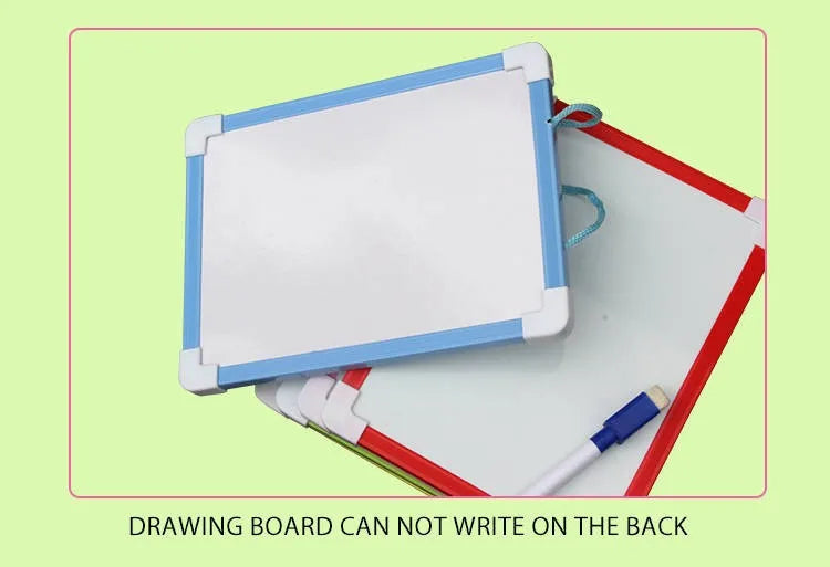 1 pc Kids Whiteboard Dry Wipe Board 5 Colors Frame Mini Drawing Magnetic White board Small Hanging Erase Boards With Pen ALPENZO