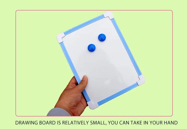 1 pc Kids Whiteboard Dry Wipe Board 5 Colors Frame Mini Drawing Magnetic White board Small Hanging Erase Boards With Pen ALPENZO