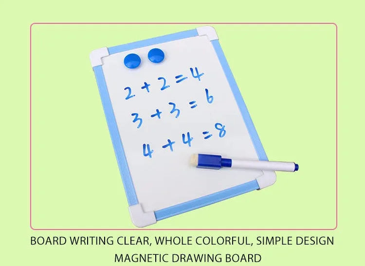 1 pc Kids Whiteboard Dry Wipe Board 5 Colors Frame Mini Drawing Magnetic White board Small Hanging Erase Boards With Pen ALPENZO