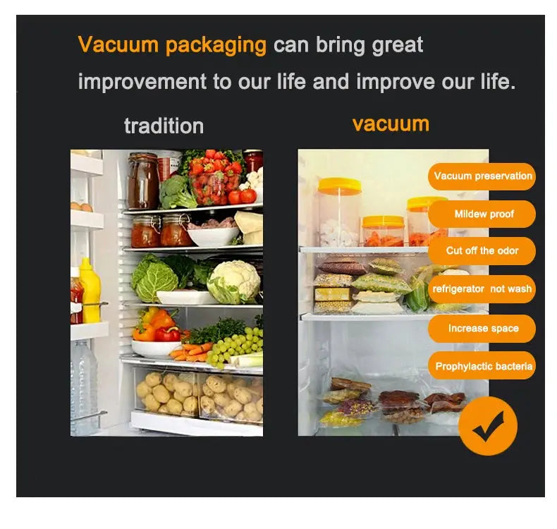 saengQ vacuum bags for food Vacuum Sealer Food Fresh Long Keeping 12+15+20+25+30cm*500cm Rolls/Lot bags for vacuum packer - ALPENZO