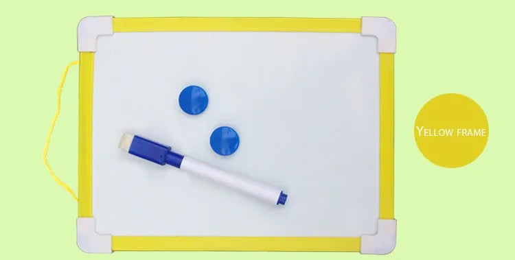 1 pc Kids Whiteboard Dry Wipe Board 5 Colors Frame Mini Drawing Magnetic White board Small Hanging Erase Boards With Pen ALPENZO