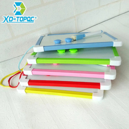 1 pc Kids Whiteboard Dry Wipe Board 5 Colors Frame Mini Drawing Magnetic White board Small Hanging Erase Boards With Pen ALPENZO