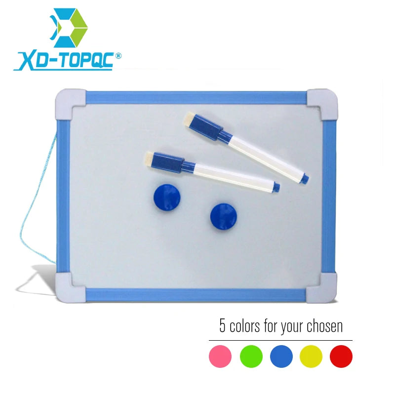 1 pc Kids Whiteboard Dry Wipe Board 5 Colors Frame Mini Drawing Magnetic White board Small Hanging Erase Boards With Pen ALPENZO