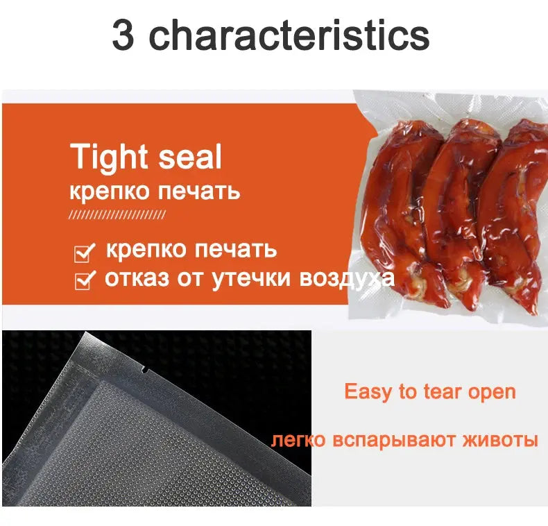 saengQ vacuum bags for food Vacuum Sealer Food Fresh Long Keeping 12+15+20+25+30cm*500cm Rolls/Lot bags for vacuum packer - ALPENZO