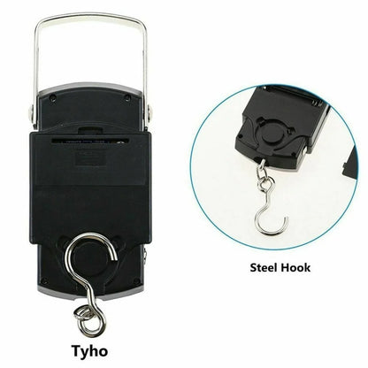 FLYSAND Mini Digital Scale 40kg X 10g for Fishing Luggage Travel Weighing Steelyard Hanging Electronic Hook Scale Fishing Tool