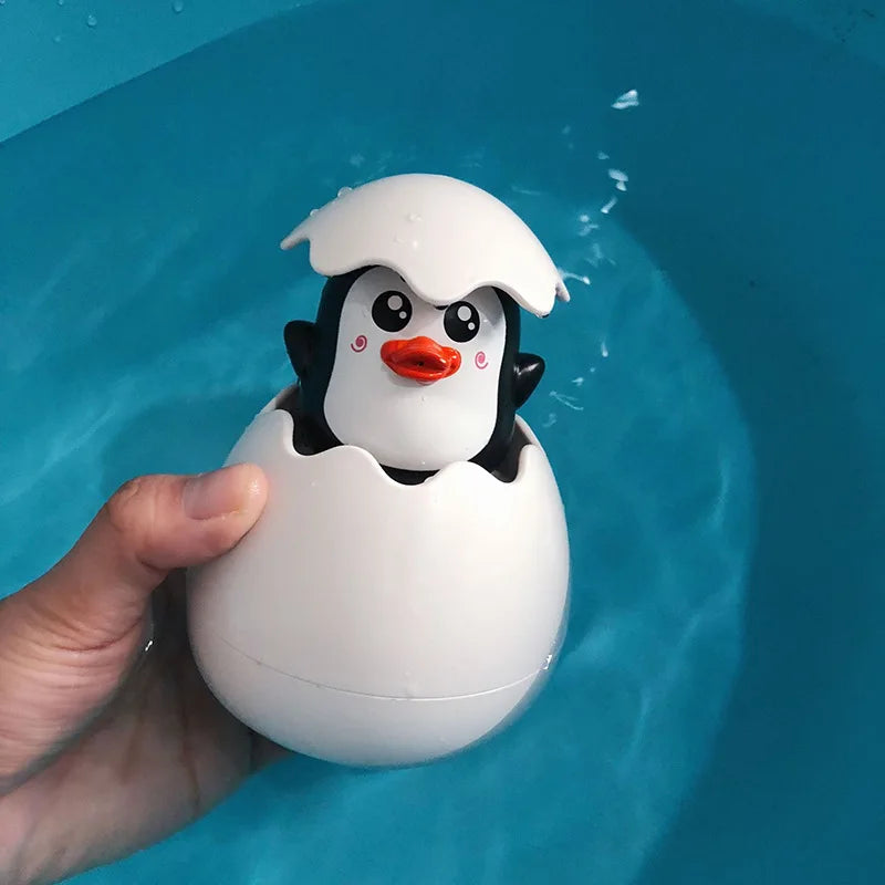 Baby Bathing Toy Kids Cute Duck Penguin Egg Water Spray Sprinkler Bathroom Sprinkling Shower Swimming Water Toys For Kids Gift ALPENZO