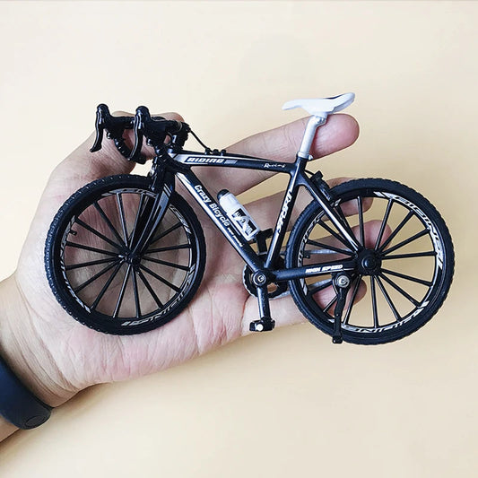 1:10 Mini Finger Mountain Bike Diecast Model Alloy Bicycle Simulation Collection Die Casting Racing Metal Bike Toys for boy ALPENZO