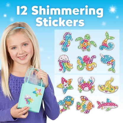 12 Create Big Gem Diamond Painting Sticker Kit Art Craft Girls Boys Unicorn Animal Sealife Magical Mosaic Dot Sticky Toys Gifts ALPENZO