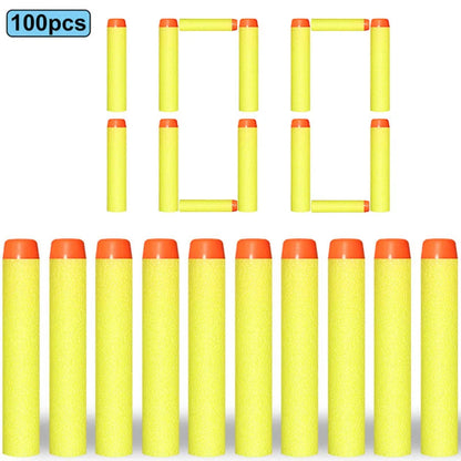 7.2cm 100pcs For Nerf Soft Bullets Darts Round Head Refill Sponge Darts Kids Children Toy Gun Bullets For NERF N-Strike Blasters ALPENZO